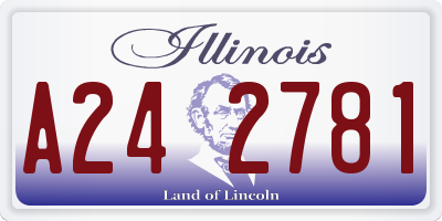 IL license plate A242781