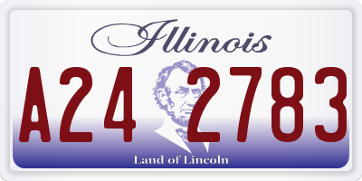 IL license plate A242783