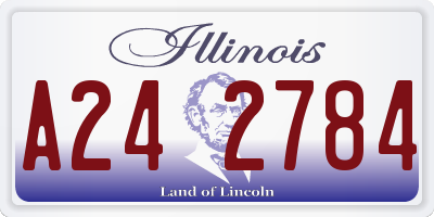 IL license plate A242784