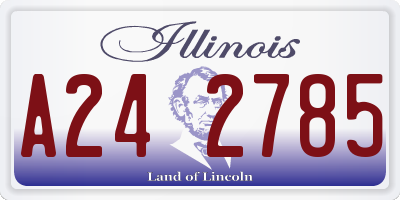 IL license plate A242785