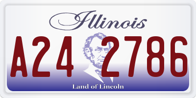 IL license plate A242786