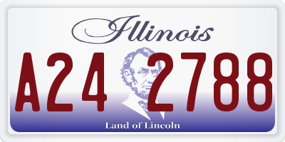 IL license plate A242788
