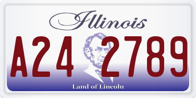 IL license plate A242789