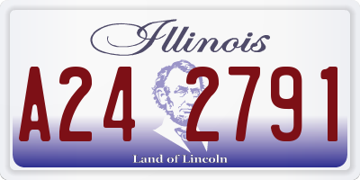 IL license plate A242791