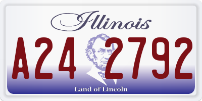 IL license plate A242792