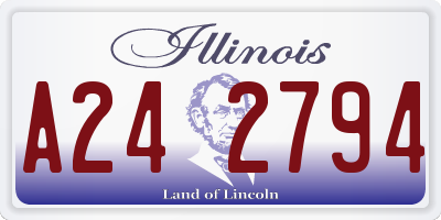 IL license plate A242794