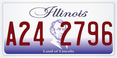 IL license plate A242796