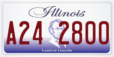 IL license plate A242800