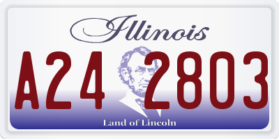 IL license plate A242803