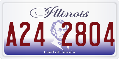 IL license plate A242804