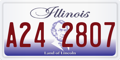 IL license plate A242807