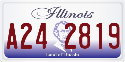 IL license plate A242819