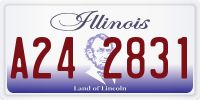IL license plate A242831