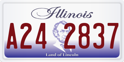 IL license plate A242837