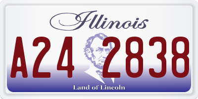 IL license plate A242838