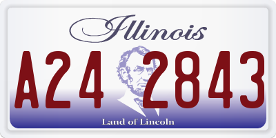 IL license plate A242843