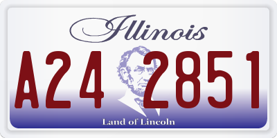 IL license plate A242851