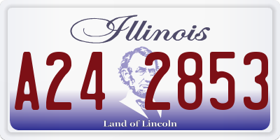 IL license plate A242853