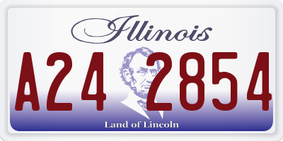 IL license plate A242854