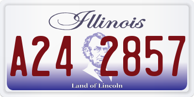 IL license plate A242857