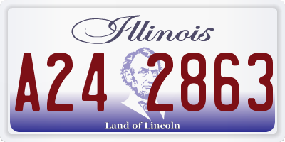 IL license plate A242863