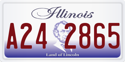IL license plate A242865