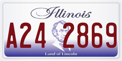 IL license plate A242869