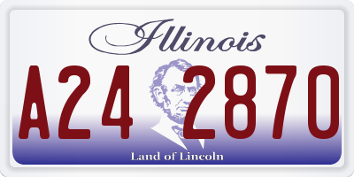 IL license plate A242870