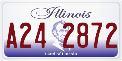 IL license plate A242872