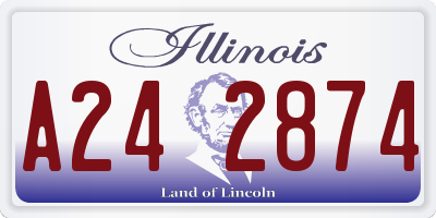 IL license plate A242874