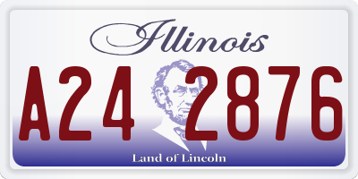 IL license plate A242876