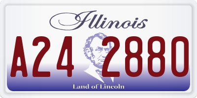 IL license plate A242880