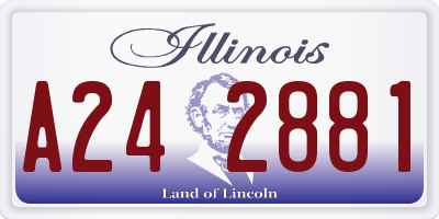 IL license plate A242881