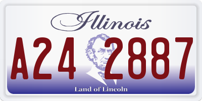 IL license plate A242887