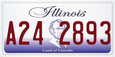 IL license plate A242893