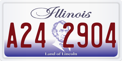 IL license plate A242904