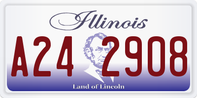 IL license plate A242908