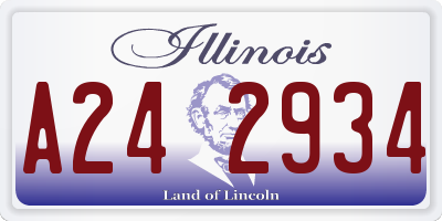 IL license plate A242934