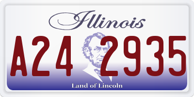 IL license plate A242935