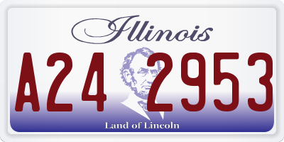 IL license plate A242953