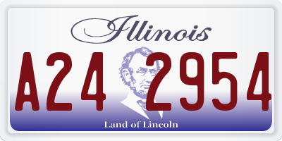 IL license plate A242954