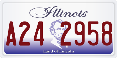IL license plate A242958
