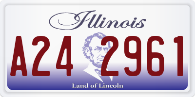 IL license plate A242961
