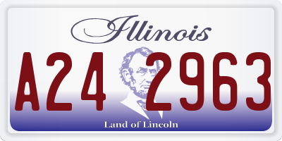 IL license plate A242963