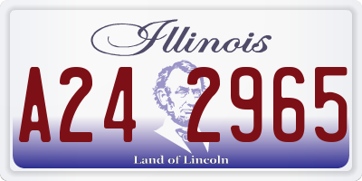 IL license plate A242965