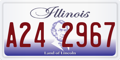 IL license plate A242967