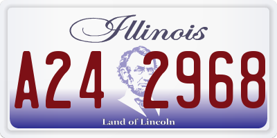 IL license plate A242968