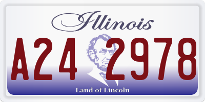 IL license plate A242978