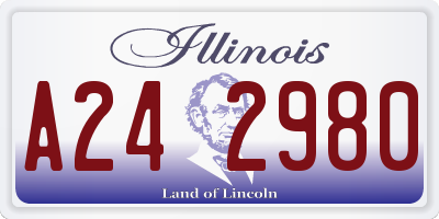 IL license plate A242980