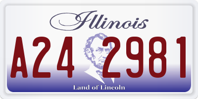 IL license plate A242981